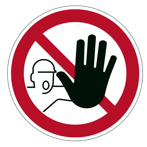 Pittogramma adesivo da terra ''Accesso Vietato'' D 43cm 1730 Durable